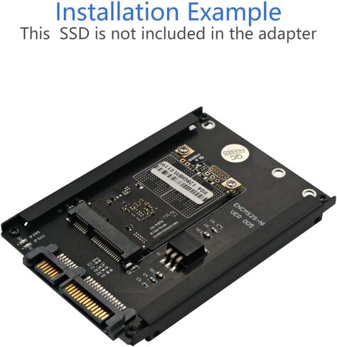 MSATA SSD إلى 2.5 بوصة SATA III مع حامل إطار - احتفظ بـ mSATA SSD كمحرك أقراص SATA مقاس 7 مم 2.5 بوصة in Kuwait