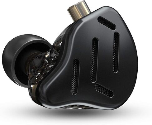 KZ Zax 16-Units 7BA+1DD Hybrid in Ear Monitors Earphones 2 Pin Detachable Cable (No Mic, Black) in Saudi Arabia