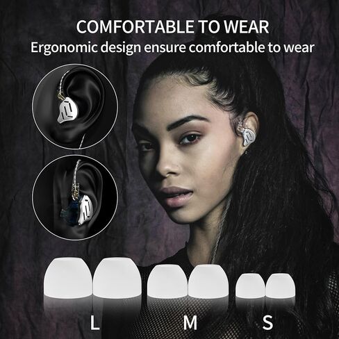 KZ Zax 16-Units 7BA+1DD Hybrid in Ear Monitors Earphones 2 Pin Detachable Cable (No Mic, Black) in Saudi Arabia