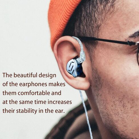 KZ Zax 16-Units 7BA+1DD Hybrid in Ear Monitors Earphones 2 Pin Detachable Cable (No Mic, Black) in Saudi Arabia
