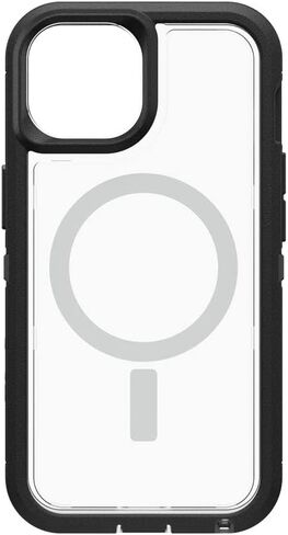 حافظة شفافة لهاتف Apple iPhone 14 / iPhone 13 Defender Series XT من OTTERBOX مع MagSafe - كريستال أسود (77-90062)، حماية من السقوط بمعايير عسكرية 5X in Saudi Arabia