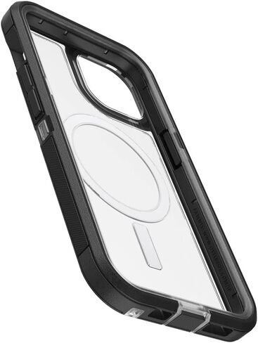 حافظة شفافة لهاتف Apple iPhone 14 / iPhone 13 Defender Series XT من OTTERBOX مع MagSafe - كريستال أسود (77-90062)، حماية من السقوط بمعايير عسكرية 5X in Saudi Arabia