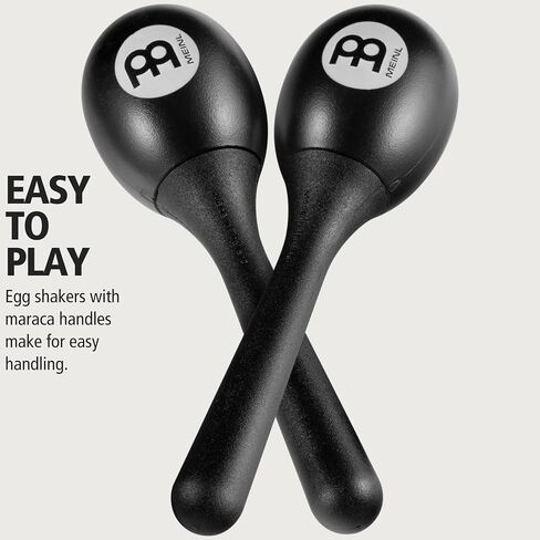 Meinl Percussion PEMBK Plastic Egg Maracas, Black in Saudi Arabia