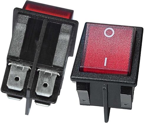 Boat Rocker Switch Canal R Series R210-C5L-BG Red Illuminated ON/Off 20A 16A Double Pole DPST 4 Pins 2 Position Toggle Replaces for Hongju R Series Defond DRH 2415 3 SCI R13-69 Durable in Kuwait