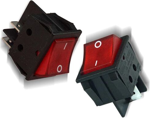 Boat Rocker Switch Canal R Series R210-C5L-BG Red Illuminated ON/Off 20A 16A Double Pole DPST 4 Pins 2 Position Toggle Replaces for Hongju R Series Defond DRH 2415 3 SCI R13-69 Durable in Kuwait