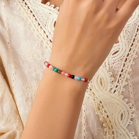 Natural Healing Crystal Milestone Birthday Bracelets Gifts for Girls Women Happy Birthday Adjustable Bracelets Christmas Gift for Mom Daughter Granddaughter Niece Sister Friends in Saudi Arabia