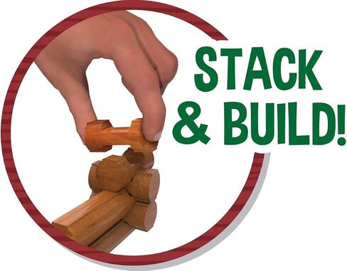 LINCOLN LOGS-Sawmill Express Train - 101 Parts - Real Wood Logs - Buildable Train Track-Ages 3+ - Best Retro Building Gift Set for Boys/Girls-Creative Construction Engineering-Preschool Education Toy in Saudi Arabia