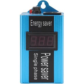 CHICIRIS Energy Saver, 100KW Digital Electricity Energy Saver with Insurance Tube, Smart Energy Saver Device Aluminum Alloy Power Factor Saver for Air Conditioners, Washing Machines (Blue)