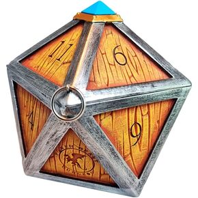 صندوق تخزين نرد الصدر من POWER BEAST Dungeon Giant Dice، حافظة حامل قبو، الزنزانات والتنينات، D&D، Dungeon Master، Mimic Chest، DND، Dice Jail. يحمل 9 مجموعات من النرد متعدد السطوح.