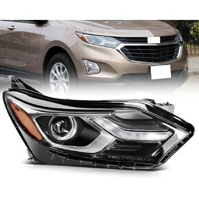 2018 2019 2020 2021 المصابيح الأمامية Chevy Equinox مع LED DRL، مجموعة المصابيح الأمامية اليمنى تناسب 18-21 شيفروليه Equinox، مصباح أمامي لجهاز عرض الهالوجين استبدال جانب الركاب GM2503469