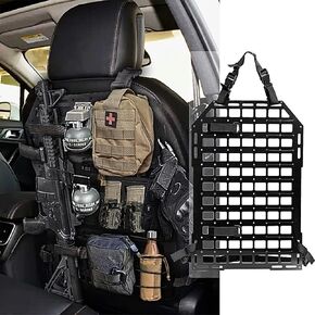 Rigid Molle Panel for Vehicles,Tactical Seat Back Organizer Car Organizers and Storage Back Seat Truck Gun Rack 21.3"*14.2"