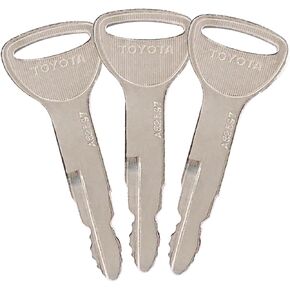 A62597 162597 lgnition Keys Replacement for Toyota Forklift Heavy Equipment (3 Pack)