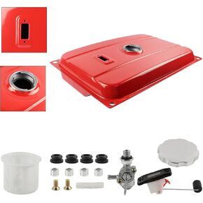 FLYPIG 2-3KW Red Universal 5 Gallon（US） Generator Fuel Tank 18.9 L Secondary Gas Tank Generator Petcock Filter Gauge Cap assembly Fit for EC2500 EC2500 S Replaces H009-A001-5G