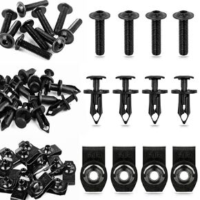 Xislet UTV Fender Clips, Set of 10 Body Rivets 7661855 with Body Panel Torx Screw 7519650 and U-Type Flat Nut 7547674 Compatible with Polaris UTV ATV Ranger RZR Sportsman General - 30pcs