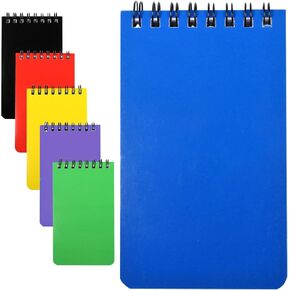 Spiral Notebook, 6Pcs Small Notebooks, Pocket Notebook 3" x 5" Spiral Notepads, Top-Spiral Notebook Small Notepad, 6 Colored Mini Notebooks, 75 Sheets Per Notebook (6Pcs A7)