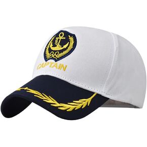 LUOZZY Captain Hat & First Mate Hat Boating Baseball Cap Marine Sailor Navy Hats Sunshade Baseball Hats Adjustable Captain Hats for Men