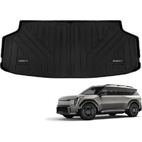 AUXKO- All Weather Cargo Mat Fit for Kia EV9 2024 TPE Liners EV9 Accessory All Season Guard Odorless Anti-Slip Cargo Liner Black