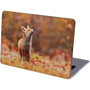 MINGDAO Case Compatible with MacBook Air 13 inch Retina Display with Touch ID, Hard Protective Shell with Keyboard Cover ( M1 A2337 A2179 A1932, 2018 2019 2020 Release) - Red Fox in Autumn