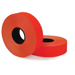 Office Depot® Brand 2-Line Price-Marking Labels, Red, 1,750 Labels Per Roll, Pack Of 2 Rolls