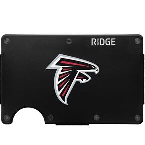 The Ridge NFL Wallet - Atlanta Falcons - Slim Wallet, Card Holder, Carry up to 12 Cards RFID Safe, Blocks Chip Readers, Minimalist Wallet With Cash Strap & Extra Money Clip