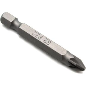 TMAX 50 pc Pozi PZ2 Impact Ready 1 Inch Length Screwdriver Insert Bit Hex Shank with Quick Release Slot
