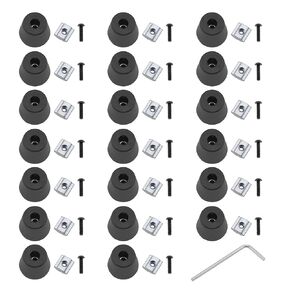 Create idea 20 Set 2020 Profile Anti-Vibration Feet Kit with Landing Rubber T-Slot Sliding Nut M3 Screw Wrench Absorber Protector for 3D Printer