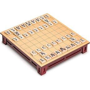 Wooden Shogi Japanese Chess Table w/Drawers and Chessmen Game Set