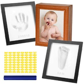 Baby Hand and Footprint Kit, Baby Footprint Kit,Baby Keepsake, Baby Handprint Kit, Foot Print Kit for Baby,Personalized Baby Gifts, Newborn Gift(brown),