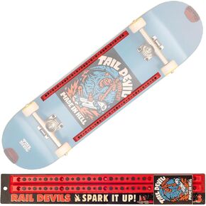 Rail Devils Sparking Skateboard Rails by Tail Devil | Skateboarding Deck Rails with Infused Flints for Sparks | Cool Spark Effect During Boardslides | Ultimate Skateboarder's Accessory