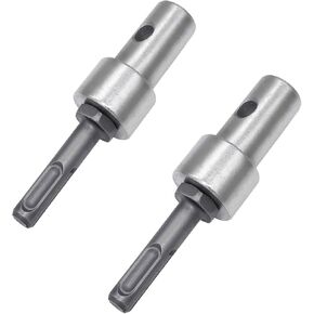 Auger Power Drill Adapter, 2pcs Garden Auger Power Drill Adapter fits Corded Drill and Cordless Drill, Electric Drill to Ground Drill Conversion Head, Round Shank Drill Chuck Adapter for Impact Driver