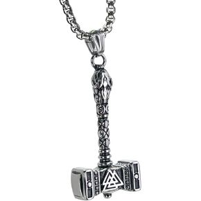 Thors Hammer Necklace for men, Norse Viking Mjolnir Pendant,Talisman Jewelry Gift for Men