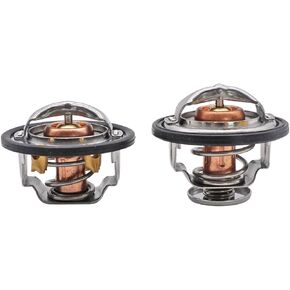 Front & Rear Thermostat Kit Replacement for GM 6.6L DURAMAX 97241130 97241129