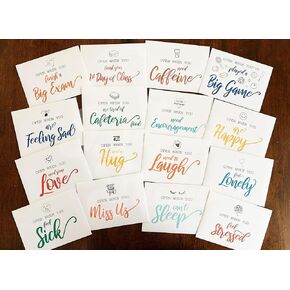 Open When Envelopes For College Student, 16pcs Open When Letters Kit For College, Going Away To College Envelopes Gifts, College Years Diy Inspirational Quotes Cards (16pcs-Set)