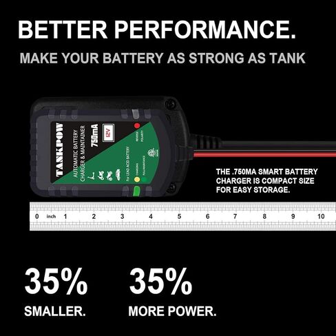 750mA Battery Charger,12V Car Battery Charger,Float Charger,Trickle Charger and Battery Maintainer for Automotive,Car,Motorcycle,Lawn Mower,SLA AGM Gel Lead-Acid Batteries in Kuwait