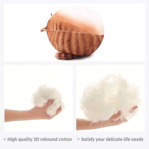 ARELUX 19.6In عالية السمين القط وسادة أفخم، لطيف الدهون كيتي القط محشوة الحيوان لينة هريرة رائعتين المعانقة وسادة أنيمي اسفنجي Plushies، لعبة مضحكة عيد ميلاد هدية عيد الميلاد للأطفال طفل بالغ الفتيان الفتيات in Kuwait