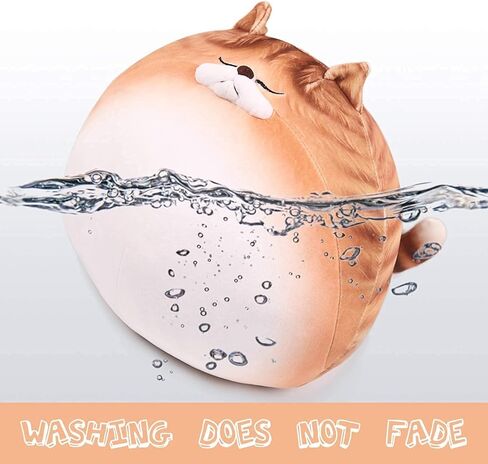 ARELUX 19.6In عالية السمين القط وسادة أفخم، لطيف الدهون كيتي القط محشوة الحيوان لينة هريرة رائعتين المعانقة وسادة أنيمي اسفنجي Plushies، لعبة مضحكة عيد ميلاد هدية عيد الميلاد للأطفال طفل بالغ الفتيان الفتيات in Kuwait