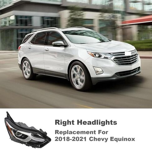 2018 2019 2020 Equinox Headlights with LED DRL,Left Headlight Assembly Fit for 2018-2020 Chevy Equinox Black Housing Replacement Driver Side in Saudi Arabia