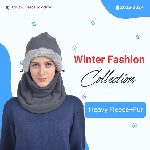 قناع وجه تزلج للنساء من الصوف من USHAKE لتدفئة الوجه تحت الدرع في الشتاء للنساء in Kuwait