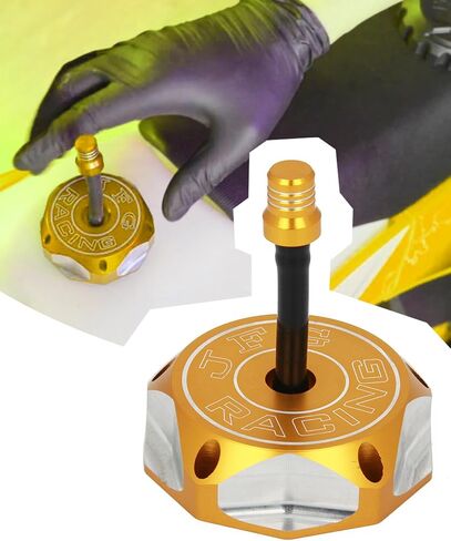 CNC Billet Gas Cap Cover Aluminum Dirt Bike Gas Fuel Tank Cap with Air Vent Hose For RM85 RM125 RM250 RMZ250 RMZ450 RMX450Z-Black in Saudi Arabia