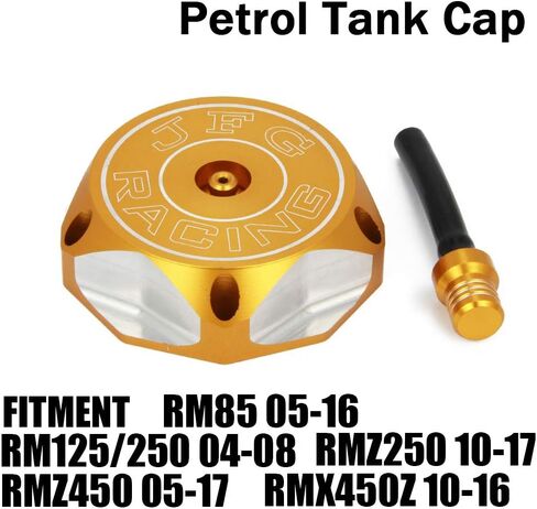 CNC Billet Gas Cap Cover Aluminum Dirt Bike Gas Fuel Tank Cap with Air Vent Hose For RM85 RM125 RM250 RMZ250 RMZ450 RMX450Z-Black in Saudi Arabia