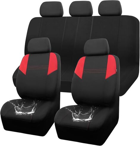 CAR PASS Waterproof Car Seat Covers Full Sets with 5mm Composite EVA, Neoprene Car Seat Cover with Separate Headrest Covers, Quick Setup Universal Fit for SUV Trucks,Airbag Compatible (Blue) in Saudi Arabia