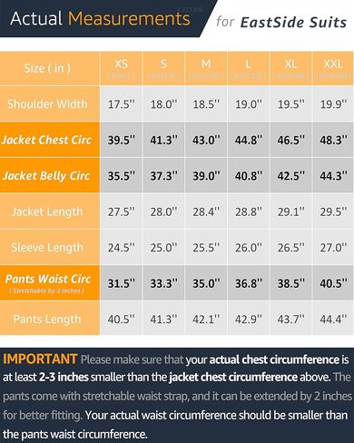 EastSide Men's 3 Pieces Suit, Slim Fit 2 Buttons Tux, Blazer Vest &Pants Jacket Set in Kuwait