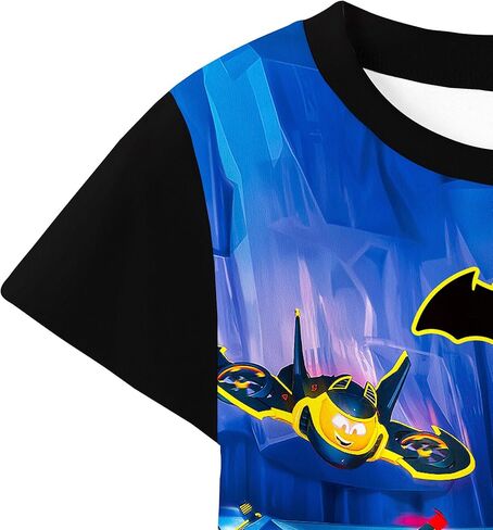تي شيرت أزياء الأولاد من Batwheels تي شيرت لطيف على شكل سيارة كرتونية تي شيرت Playwear ملابس منزلية غير رسمية للأطفال من سن 3 إلى 8 سنوات in Kuwait