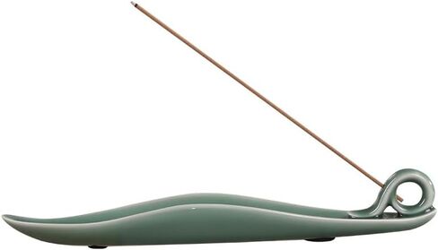 Incense Holder, Ceramic Insence-Stick Holder with 3 Holes, Incense Burner Ash Catcher for Incense Sticks- Perfect Room Decor for Meditation, Yoga, Home, and Office(Brown) in Saudi Arabia