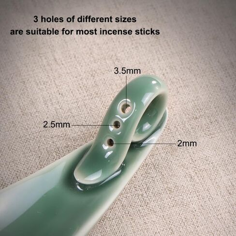 Incense Holder, Ceramic Insence-Stick Holder with 3 Holes, Incense Burner Ash Catcher for Incense Sticks- Perfect Room Decor for Meditation, Yoga, Home, and Office(Brown) in Saudi Arabia