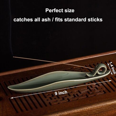 Incense Holder, Ceramic Insence-Stick Holder with 3 Holes, Incense Burner Ash Catcher for Incense Sticks- Perfect Room Decor for Meditation, Yoga, Home, and Office(Brown) in Saudi Arabia