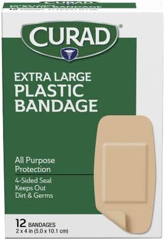 Curad Extra-Large Bandages for First Aid, 2" x 4" Size, Pack of 72 in Saudi Arabia
