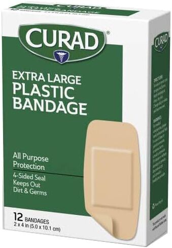Curad Extra-Large Bandages for First Aid, 2" x 4" Size, Pack of 72 in Saudi Arabia
