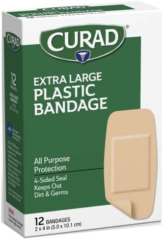 Curad Extra-Large Bandages for First Aid, 2" x 4" Size, Pack of 72 in Saudi Arabia