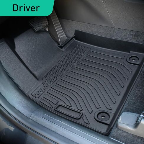 سجادات أرضية DiffCar® لسيارة Hyundai Santa Fe 2023 2022 2021 (موديلات البنزين فقط)، واقيات أرضية TPE مناسبة لجميع الأحوال الجوية، لملحقات Santa Fe 2021-2023 الداخلية (سجادات الأرضية + سجادة الشحن) in Kuwait